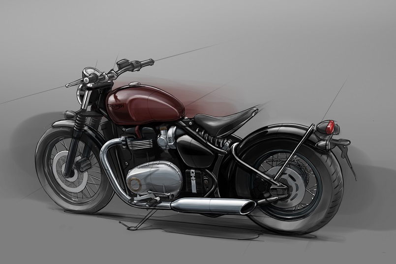 dibujo de moto Triumph
