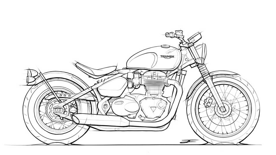 Diseño de la moto Triumph