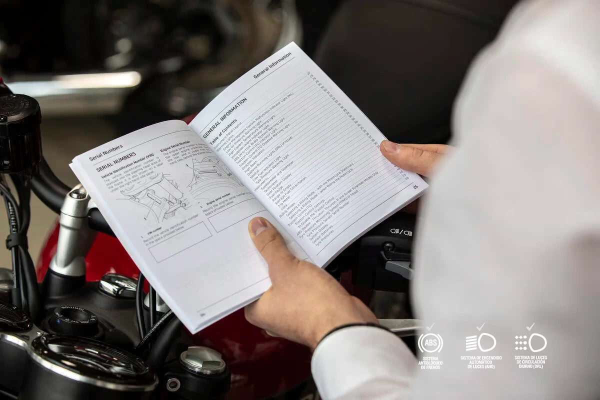 intrucciones de la moto