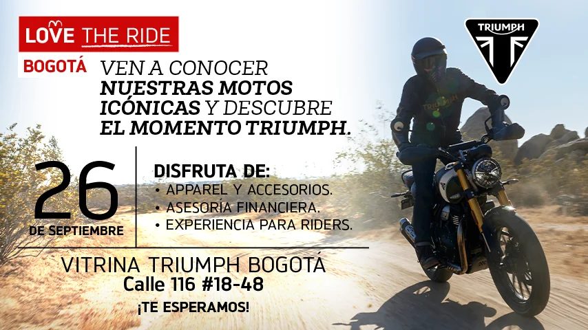 Motos icónicas en la Vitrina Triumph Bogotá