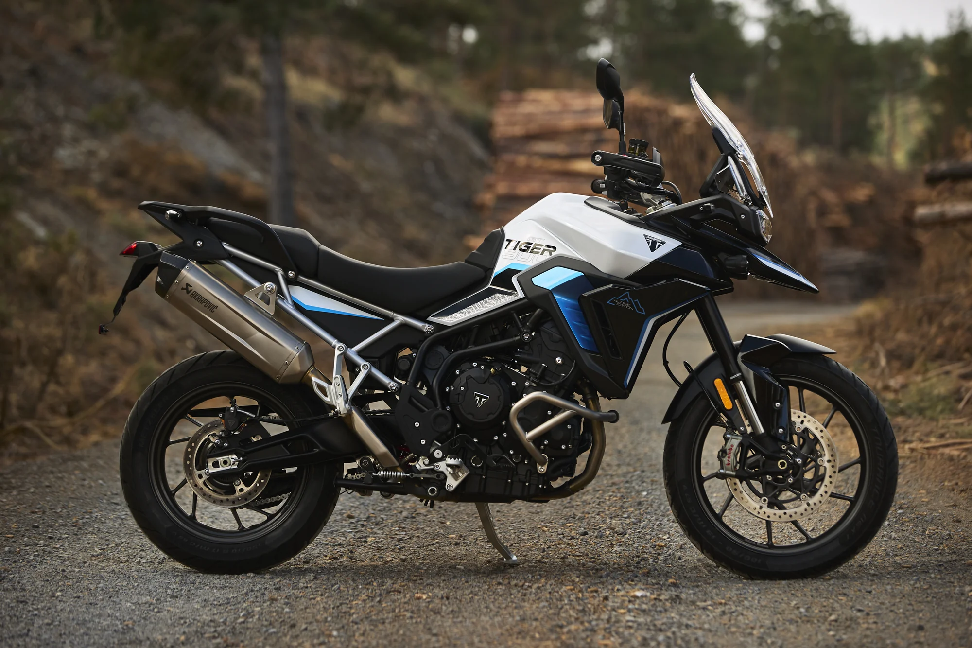 Horquilla invertida Marzocchi de 45 mm de la Triumph Tiger 900 Alpine Edition